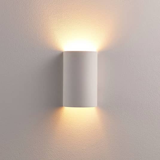 Lindby Colja Gipswandleuchte Wandleuchte Wandlampe Wandlicht Lampe weiß halbr219 - 4251096533637