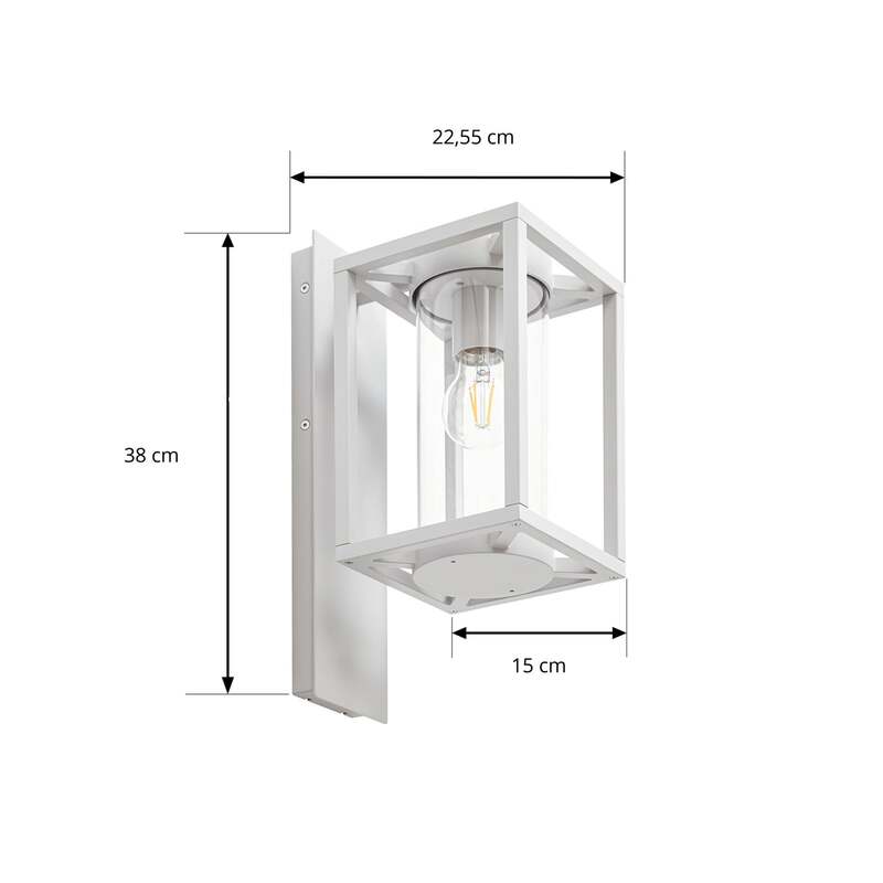 Lucande Außenwandleuchte Ferda LED Gartenlampe Wandleuchte dimmbar grau IP44 - 4255830906978