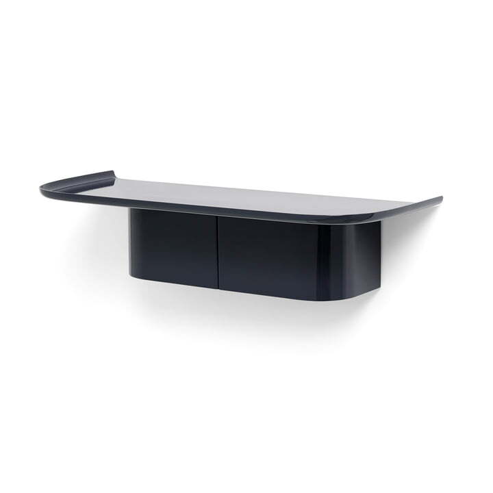 Hay Korpus Wandregal mit Kleiderhaken M midnight blue Wandbrett Regalbrett Regal - 5710441298717