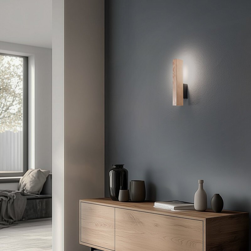 TK Lighting Wandlampe Wandleuchte LED Teo Kiefer 31 cm 3000 K SIEHE TEXT/FOTO - 5901780566180