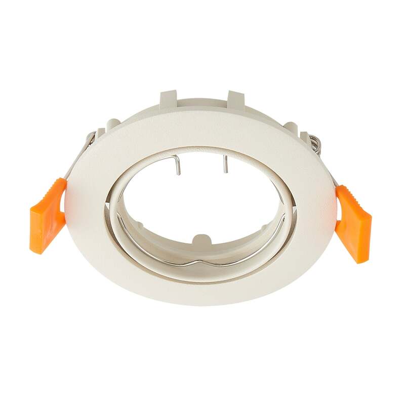 Prios Deckeneinbauleuchte Fibur beige Zink Ø 8,2 cm dimmbar GU10 10 W - 4251911795653