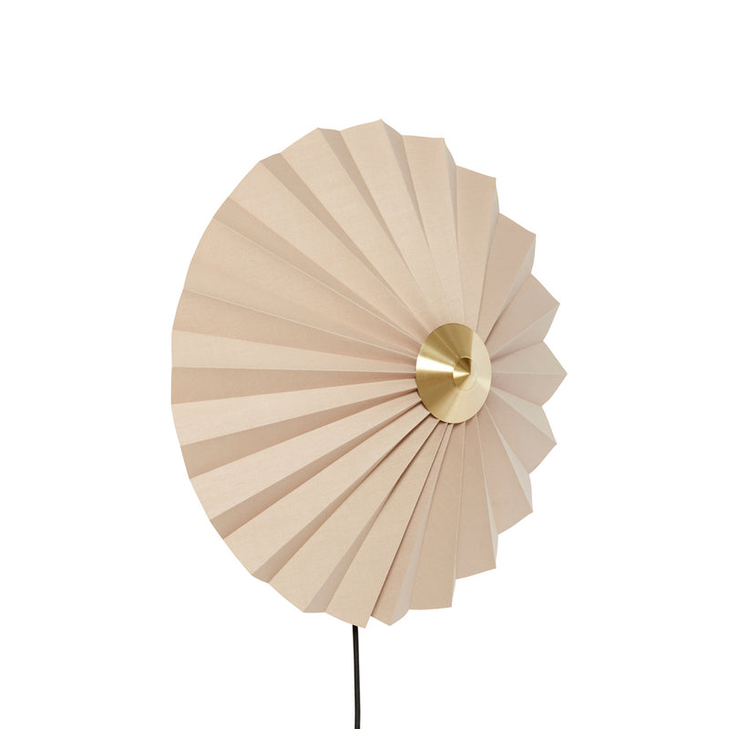 Hübsch Wandleuchte Pliss LED Wandlampe Leuchte dimmbar beige 48cm Ø 250cm Kabel - 5712772112786