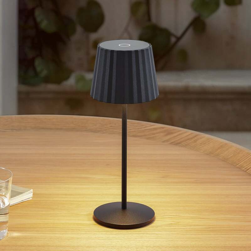Lindby Tischleuchte Esali LED Dimmbar Akku Lampe Gartenleuchte schwarz IP65 - 4251911764123