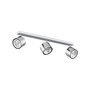 B-Ware Chloe Deckenspot Leuchte Spot chrom glänzend Stahl verchromt Glas dreiflammig