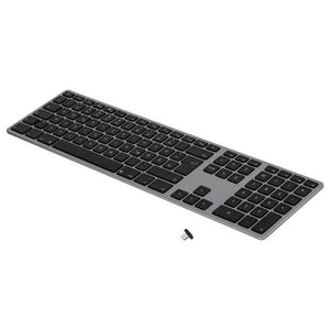 B-Ware Matias FK418DCB-DE WL Aluminium Tastatur QWERTZ Space Grau für Mac