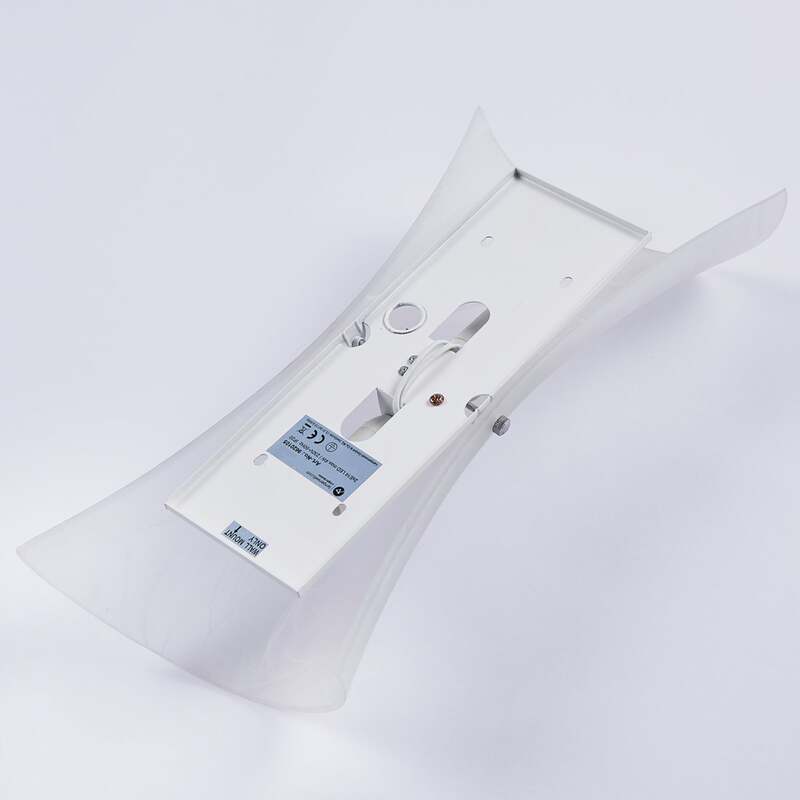 Lindby Wandleuchte Ebba LED Wandlampe dimmbar Glas alabaster chrom 39cm Höhe - 6291106556391