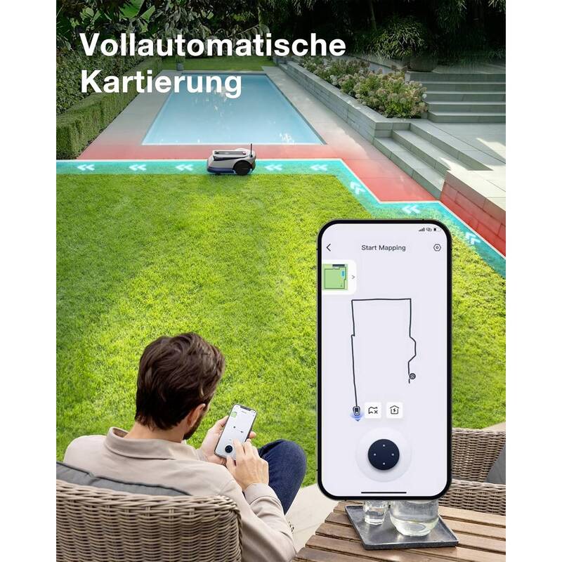 Ecovacs GOAT G1-800 Mähroboter Li-Ion 21V 4Ah 220mm Schnittbreite 3-6cm Höhe - 6970135031160