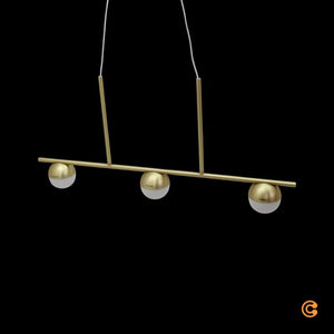 B-Ware Nordlux Pendelleuchte Hängelampe Contina G9 LED Messing Glas matt 3-flammig