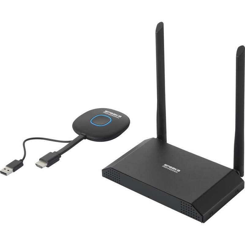 SpeaKa Professional SP-VShare Drahtloses 4K UHD Präsentationssystem 4fach Multi - 4064161161389