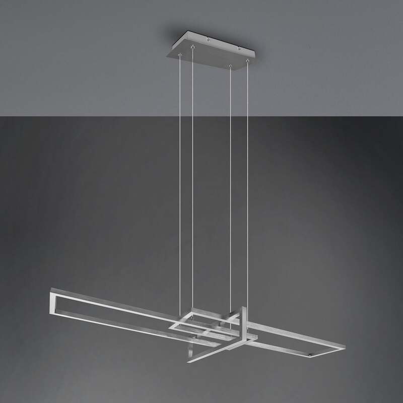 TRIO LIGHTING Hängeleuchte Salinas LED Pendelleuchte dimmbar nickel matt - 4017807487909