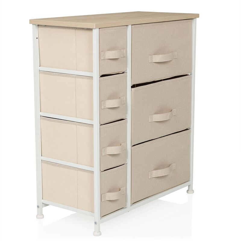 hjh LIVING FOLDRESS B - Kommode Sidebaord Schubladenkommode Möbel Schrank Beige - 4064323106227