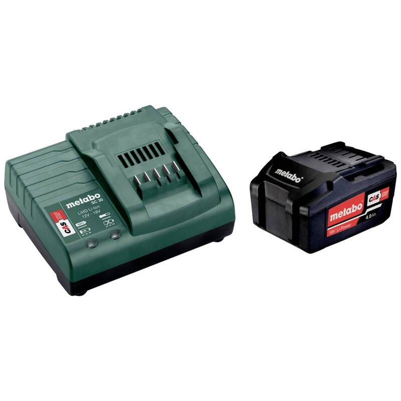 Metabo Werkzeug-Akku 18V 4Ah Lithium mit Ladegerät Spezial-Akku wiederaufladbar - 4061792190085