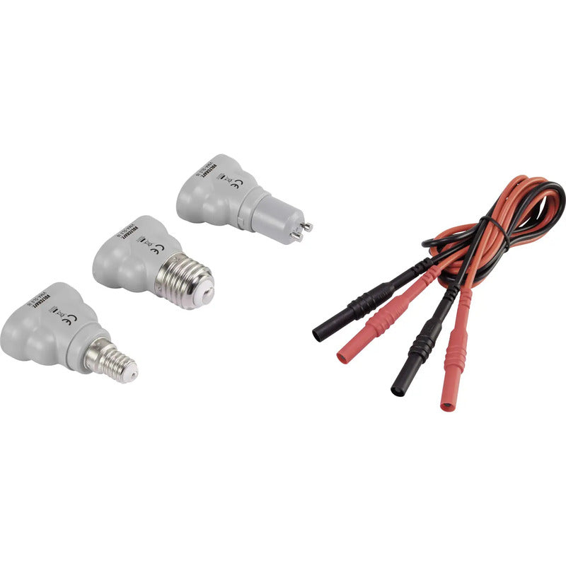 Voltcraft Messadapter VMA-5LS 16 E27 E14 GU10 Adapter berührungssicher 3-teilig - 4053199543830
