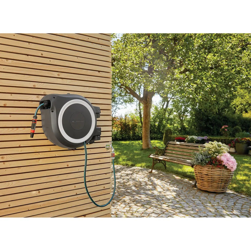 GARDENA Wand-Schlauchbox RollUp M/L 25m Schlauchbox Gartenbewässerung weiß - 4078500052030