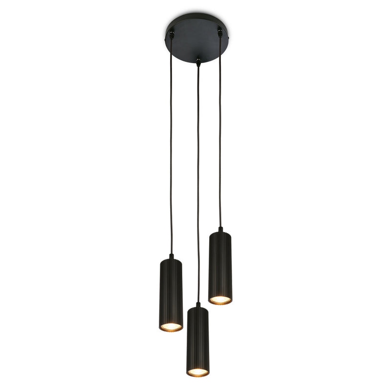 Briloner Hängeleuchte Ida LED Pendelleuchte dimmbar schwarz 3-flammig Ø20cm - 4002707501992