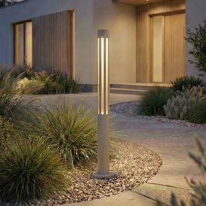B-Ware Lindby Wegeleuchte Wegelampe LED Fjorya grau Aluminium Außenbeleuchtung 60 cm