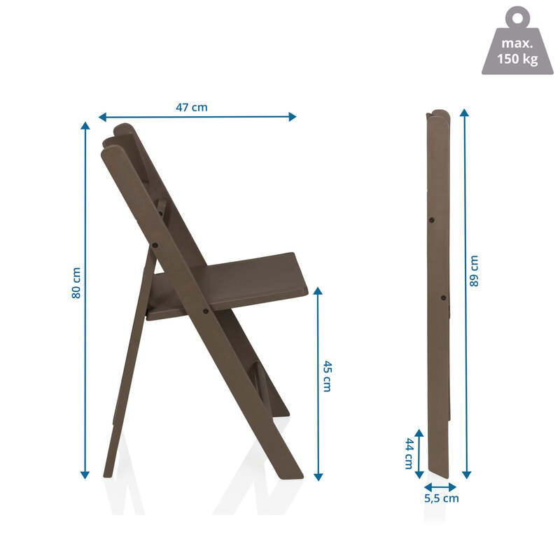 HJH LIVING Gartenstuhl / Klappstuhl Travano 1 2er Pack / 2 Stühle Kunststoff - 4064323107934