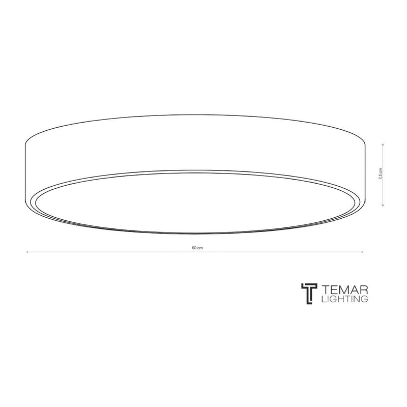 Deckenleuchte Cleo LED Lampe dimmbar schwarz Ø60cm Metall E27 Made in Europe - 5907623692177