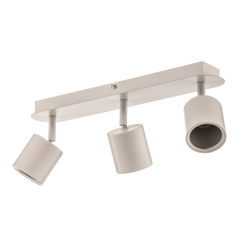 Modo Deckenspot Leuchte Lampe Edelstahl weiß dreiflammig GU10 Wohnzimmer Spot - 5907565914269