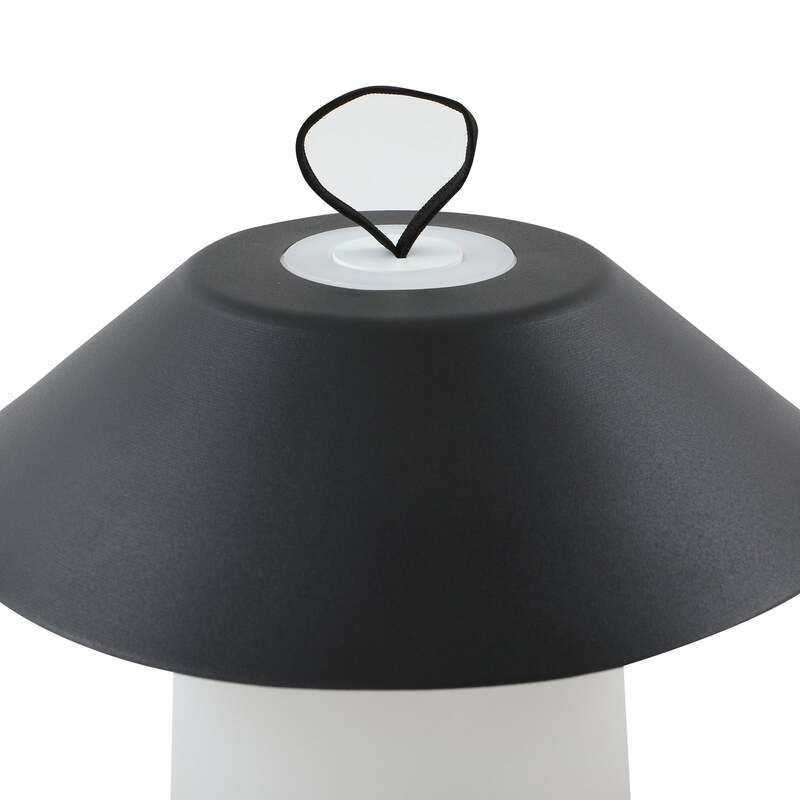 Lindby Akkutischleuchte Kalina LED dimmbar Gartenlampe schwarz/weiß IP44 22,4cm - 4251911773965