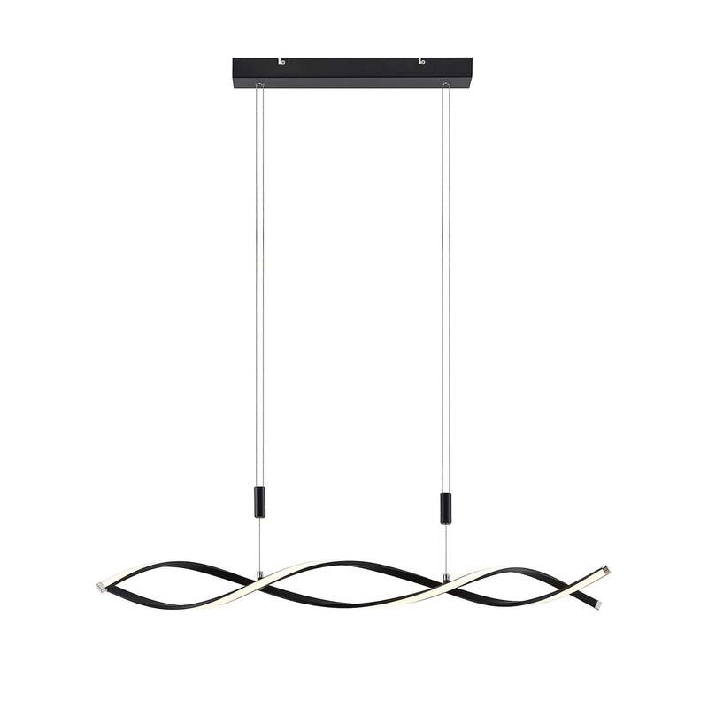 Lindby Hängeleuchte Pendelleuchte Welina LED dimmbar schwarz 107cm verstellbar - 4251096597257