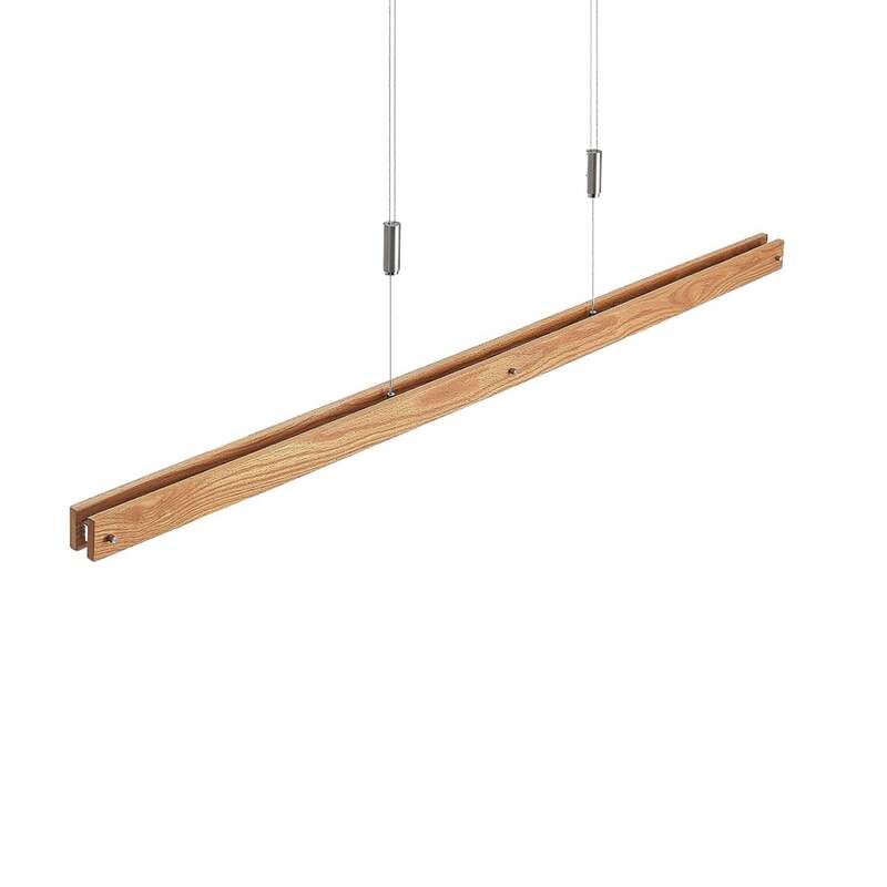 Lindby Pendelleuchte Hängeleuchte LED Holz dimmbar Alimara warmweiß 138 cm Lampe - 4251096597448