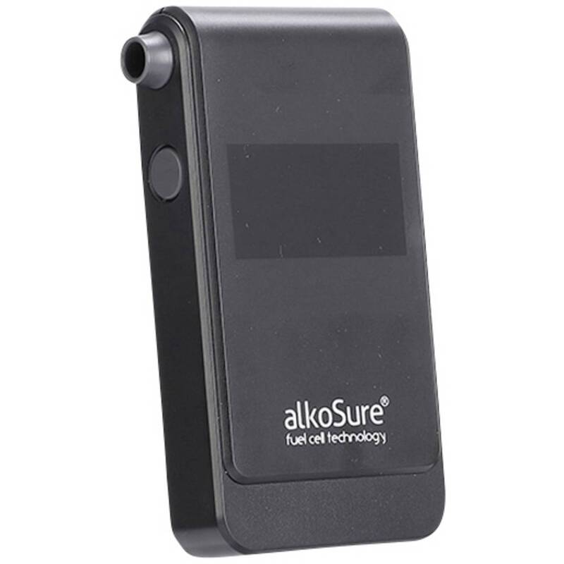 alkoSure Alkoholtester Testgerät Alkoholmessgerät Schwarz matt Display207 - 4064161326412