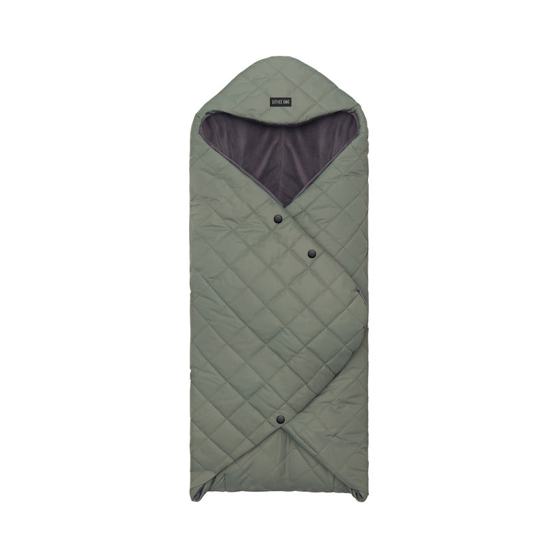 LITTLE ONE Einschlagdecke Babydecke Cozy Salbei Kuscheldecke Coralfleece Decke - 9120129917254