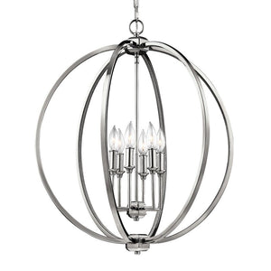 B-Ware FEISS Corinne glanzvolle Hängeleuchte Hängelampe Deckenlampe mit Nickelfinish