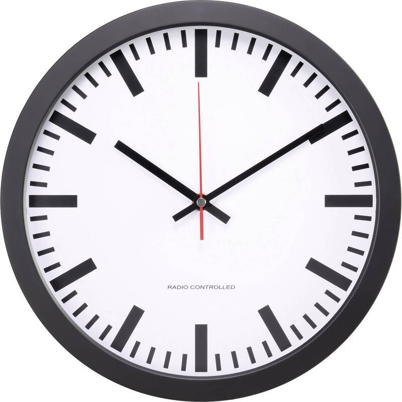 cemon MXP301201 Funk Wanduhr Uhr Funkuhr Analoguhr 300 x 45 mm Schwarz 6 STÜCK - 4064161202433