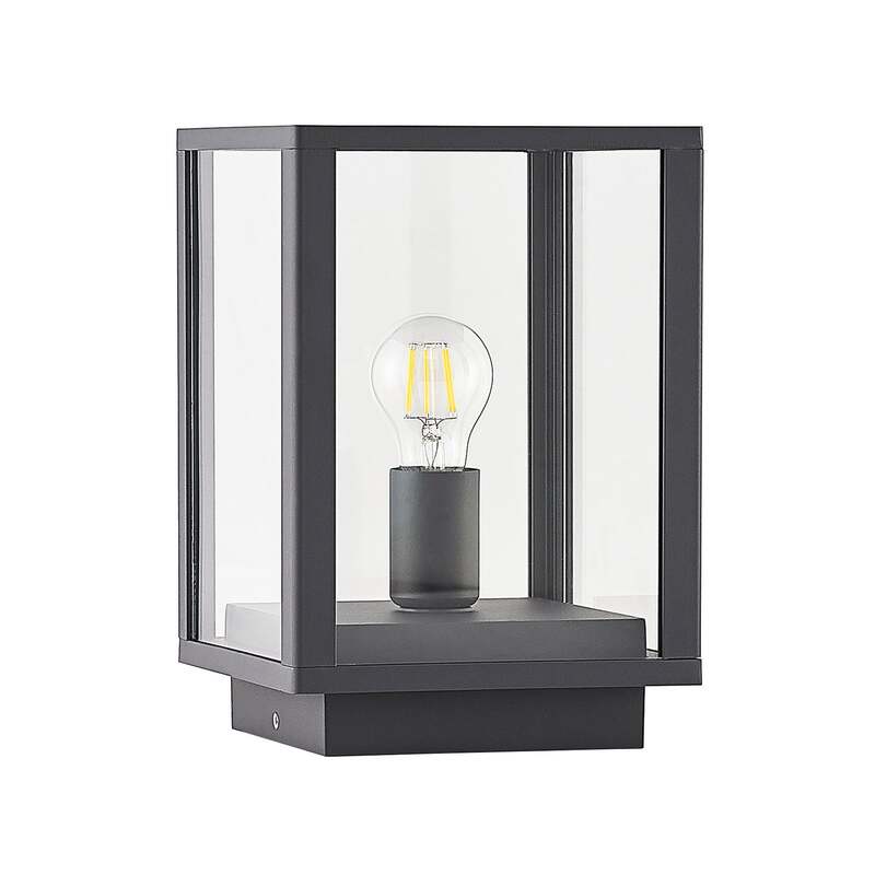 Lindby Giavanna Sockelleuchte Wegeleuchte Gartenleuchte Lampe E27 dunkelgrau - 4251911733051