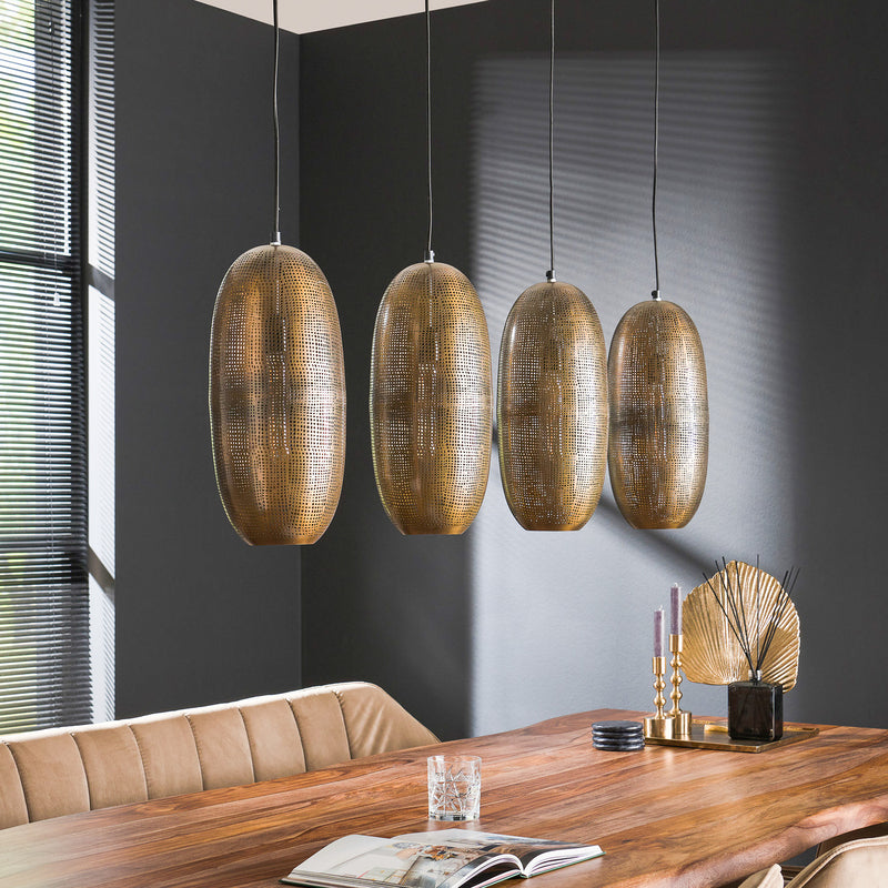 Hängeleuchte Cosima 4-flammig LED Pendelleuchte dimmbar bronze antik 125x18cm - 8713244703331
