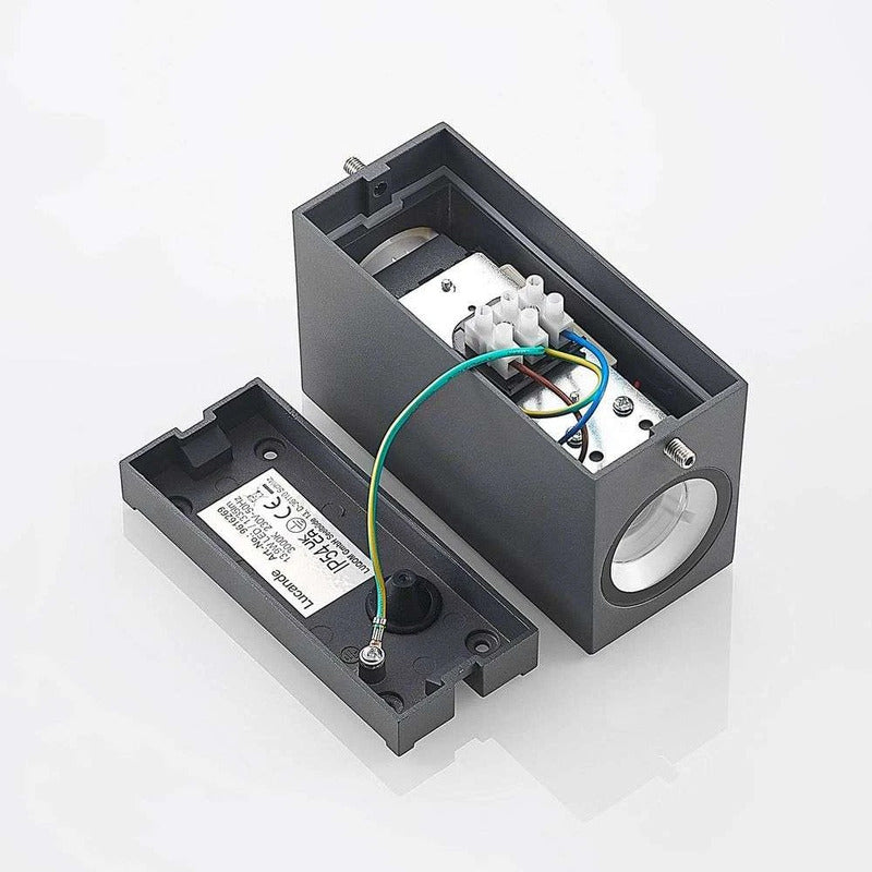 Lucande Wandleuchte Wandlampe Cimala LED Leuchte Holz 15,9W IP54 144x62mm - 4251911720075