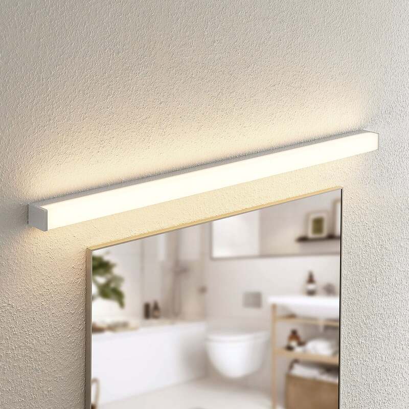 Lindby Wandleuchte Klea LED Lampe Badezimmerlampe chrom 120cm IP44 weiß 3000K - 4251096580525