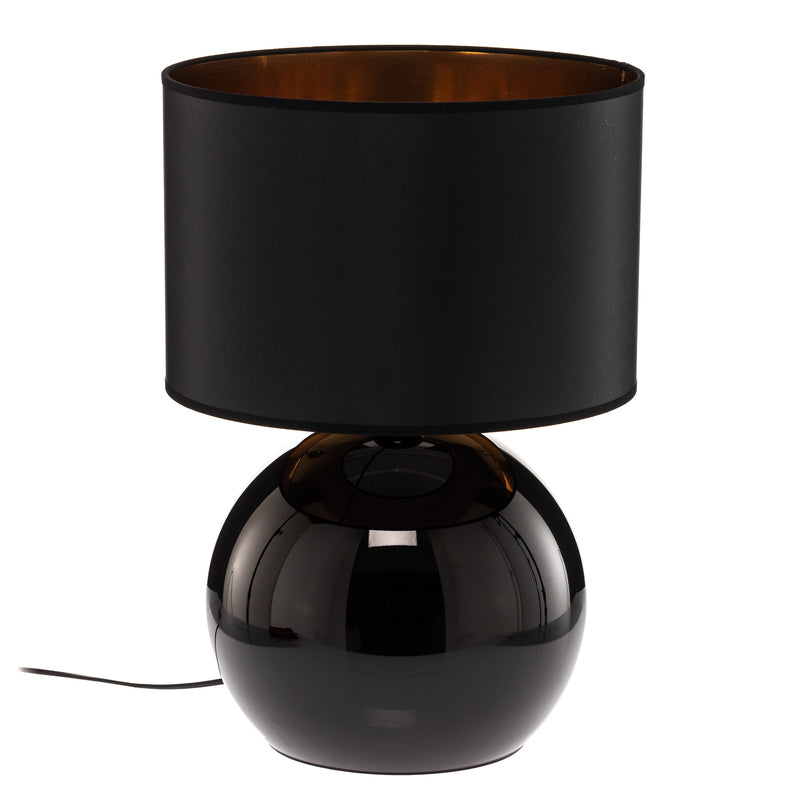 TK Lighting Tischleuchte Palla Ø 36 cm schwarz/gold Lampe Leuchte Leselampe E27 - 5901780550813