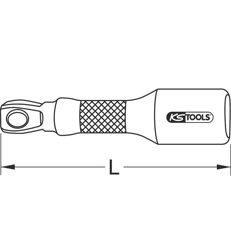 Proxxon Steckschlüssel-Verlängerung Kippverlängerung 1/2 Zoll 75mm Chrom - 4042146172261
