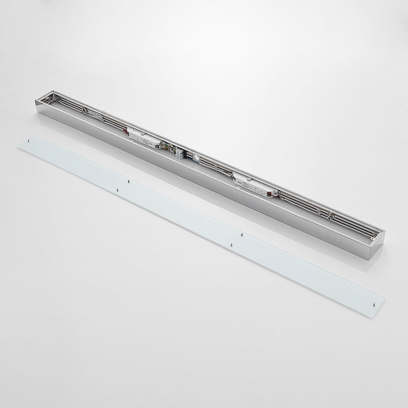 Lindby Wandleuchte Wandlampe Layan LED Badezimmerlampe chrom 120cm IP44 weiß - 4251096565546