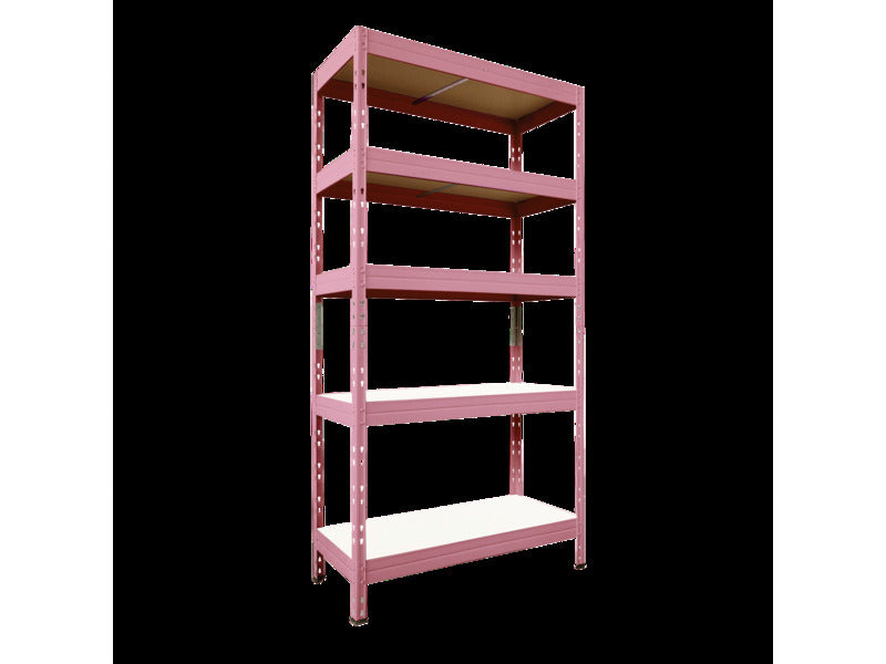 Schwerlast-Steckregal Rivet M 180x90cm 210kg Traglast Regal Rosa HDF Modular - 8586002700756