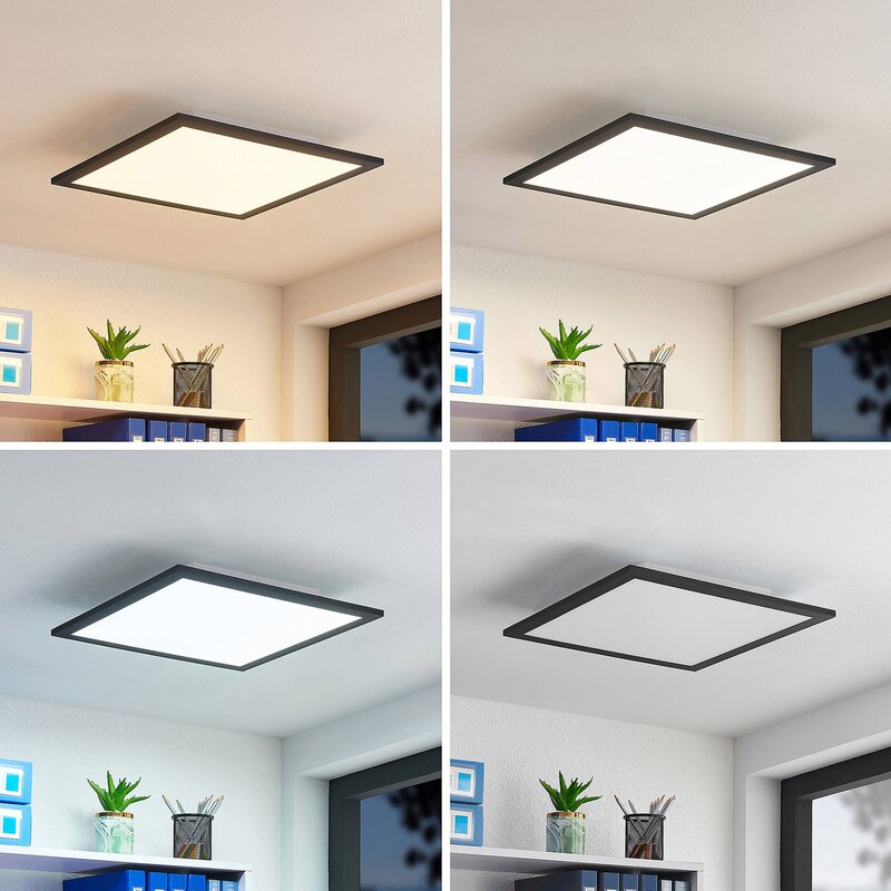 Lindby LED Panel Deckenleuchte Deckenlampe schwarz Fernbedienung dimmbar544 - 4251911738704