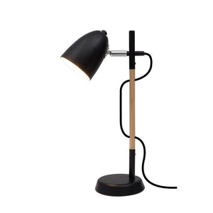 B-Ware NOVA LUCE Tischleuchte Lampe ALINA Holz Schwarz Schreibtischleuchte E27 LED 42cm