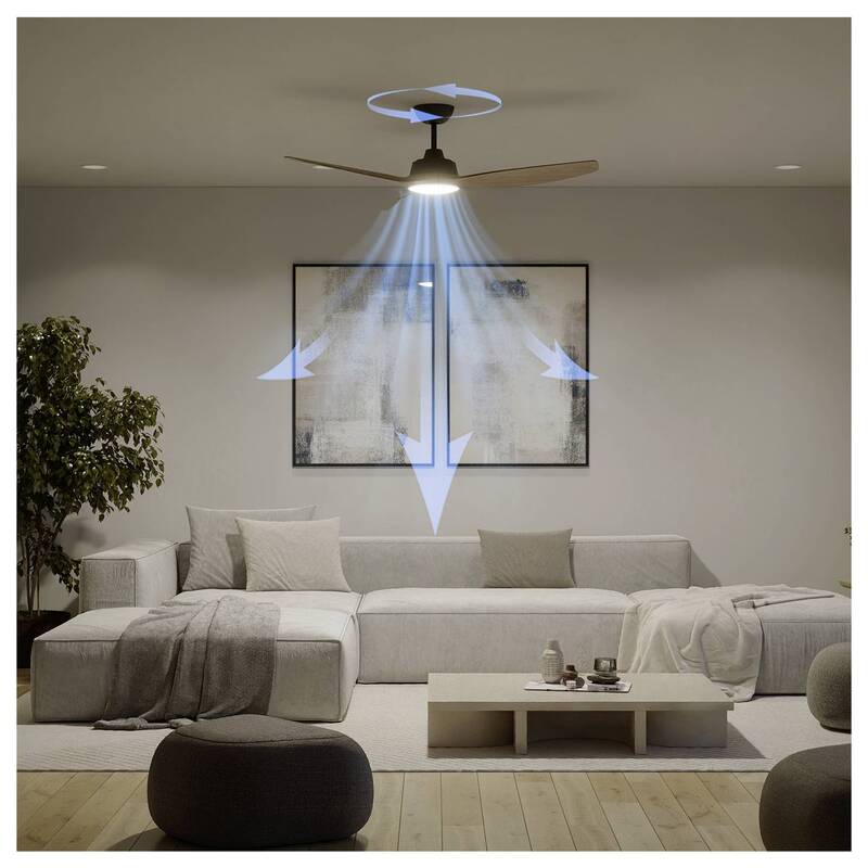 Philips LED Deckenventilator Olas 35W Dimmbar mit Fernbedienung schwarz braun - 8721103096128
