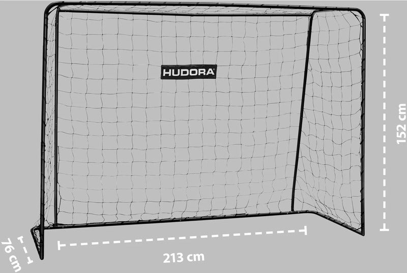 HUDORA Fußballtor Solid 25 schwarz Fußballtor Kinder ab 6 Jahre 213x152x76 cm - 4005998768259