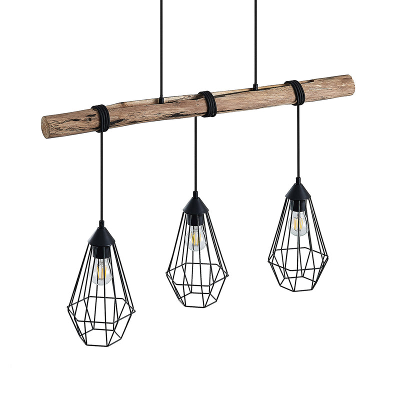 Lindby Hängeleuchte Eldarion LED Pendelleuchte Lampe dimmbar schwarz matt 90cm - 4251096581126