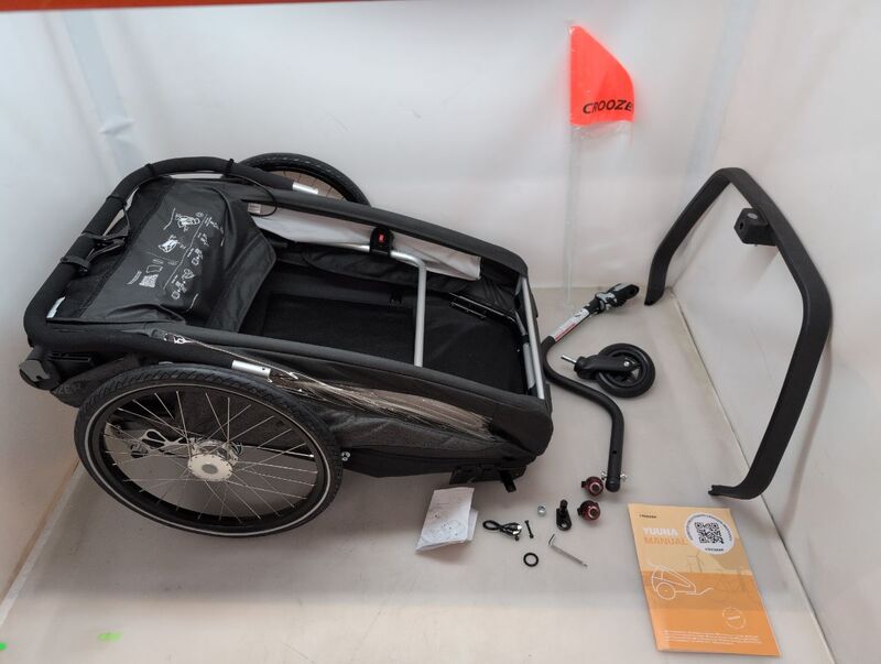Croozer Fahrradanhänger Yuuna Moonlight Black Zweisitzer Premium Sitz 3-Rad 40kg - 2000586522161