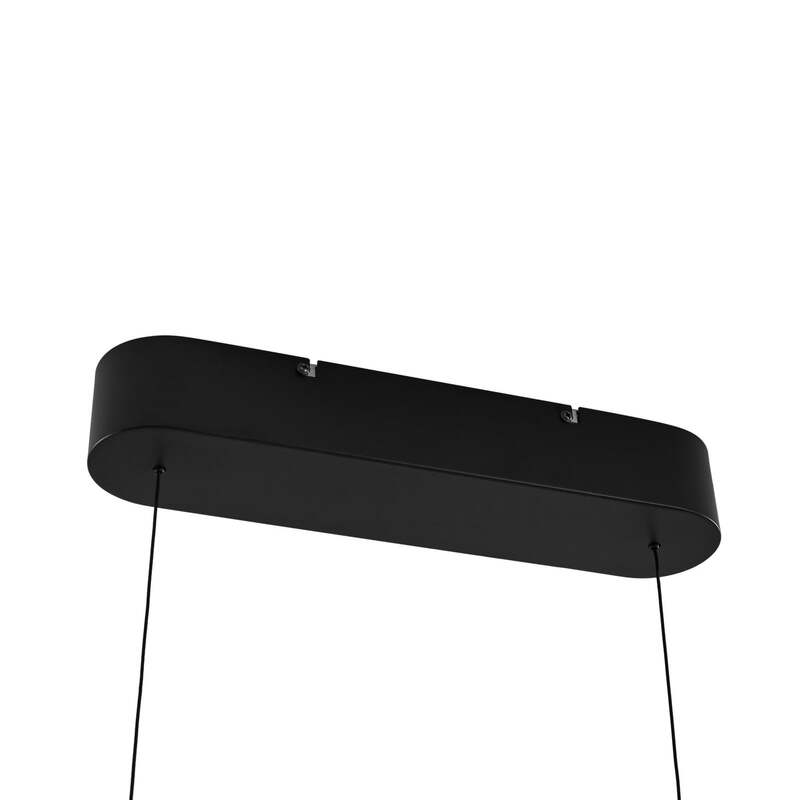 Lucande LED-Pendelleuchte Darnor Holz CCT 100 cm dimmbar schwarz matt - 4255830902321