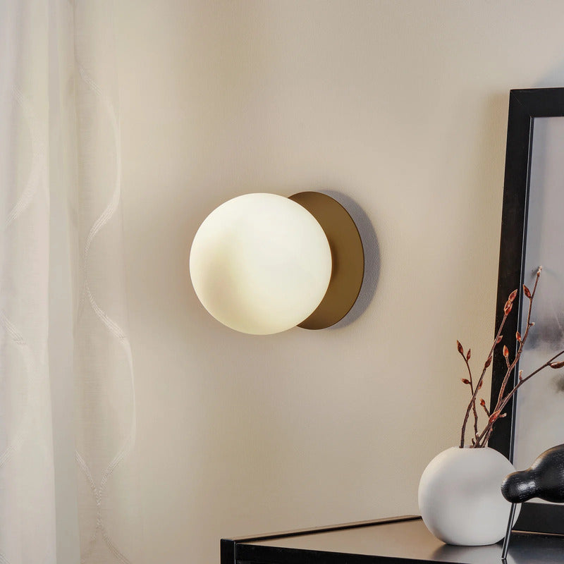 Wandleuchte Minerva K1 Metall schwarz Lampe Leuchte Wandlicht Kugel rund E14 - 5901738916784