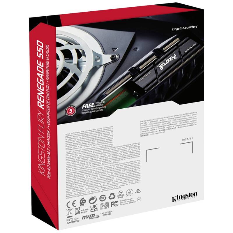 Kingston FURY Renegade SSD 1 TB M.2 PCIe 4.0 x4 NVMe interne Speicherlösung - 0740617331073