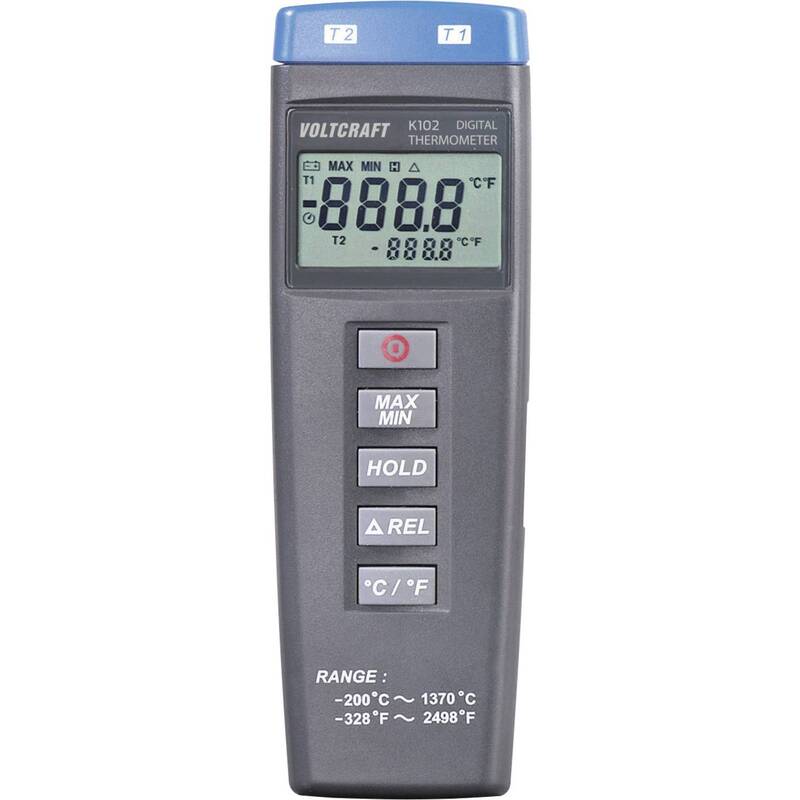 Voltcraft K102 digitales Temperatur-Messgerät -200 bis +1370 °C K-Typ - 4016138518634