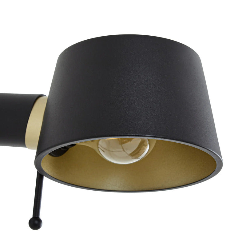 Lucande Wandleuchte Silka LED Wandlampe flexibel schwarz gold 14cm 32cm 1x15W - 4255830904790