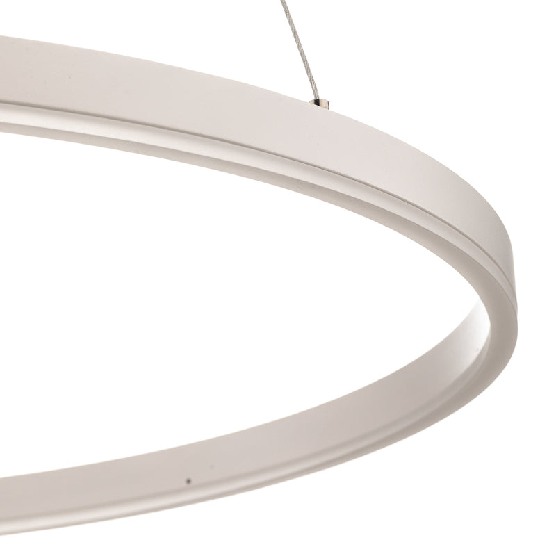 Arcchio Pendelleuchte Hängelampe LED Albiona Weiß Acryl Metall Baldachin 80cm22 - 4251911750454